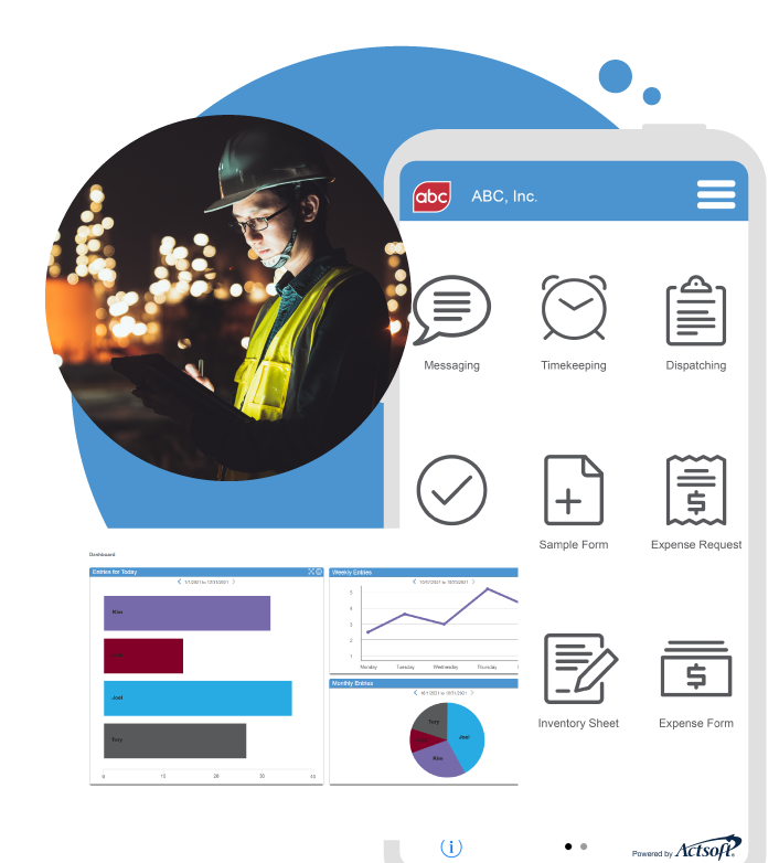 Viewing reports using a workforce management application