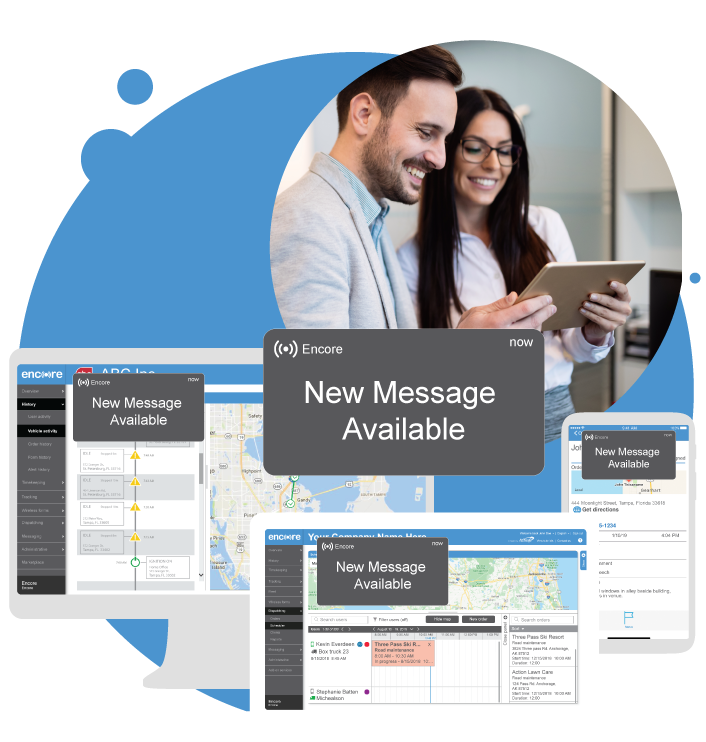Communicating using a workforce management application