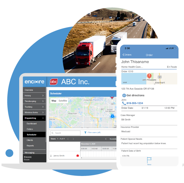 Tracking mobile employees using a workforce management application