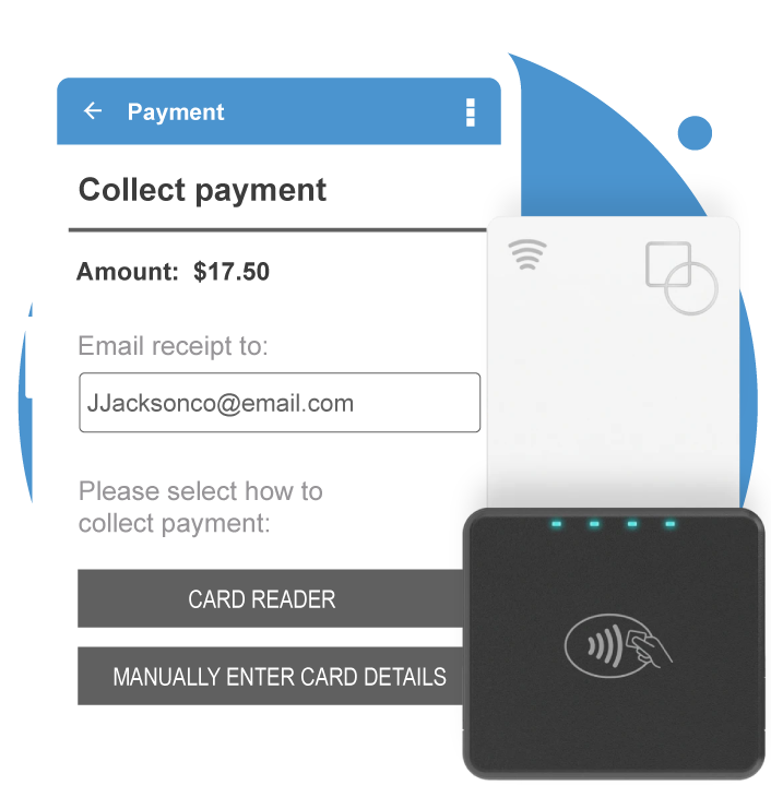Collecting payments in the field using a workforce management application