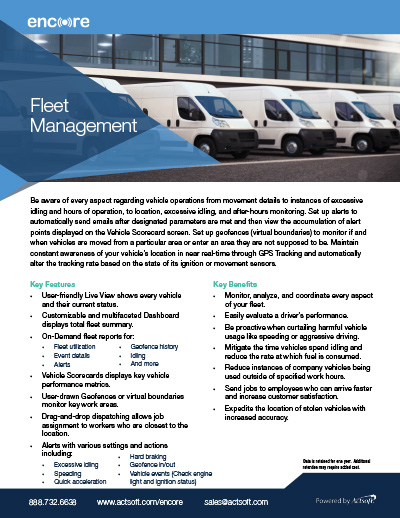 Fleet management one-pager