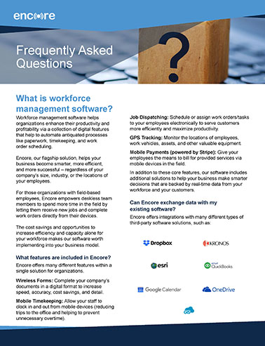 Frequently Asked Questions one-pager