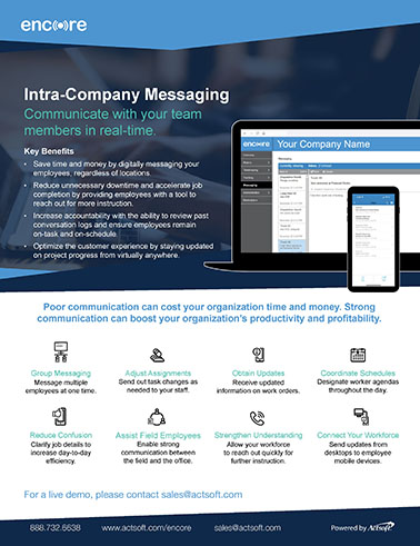 Intra-Company Messaging one-pager