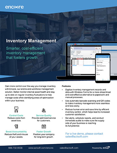 Inventory Management one-pager
