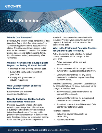 Data Retention one-pager